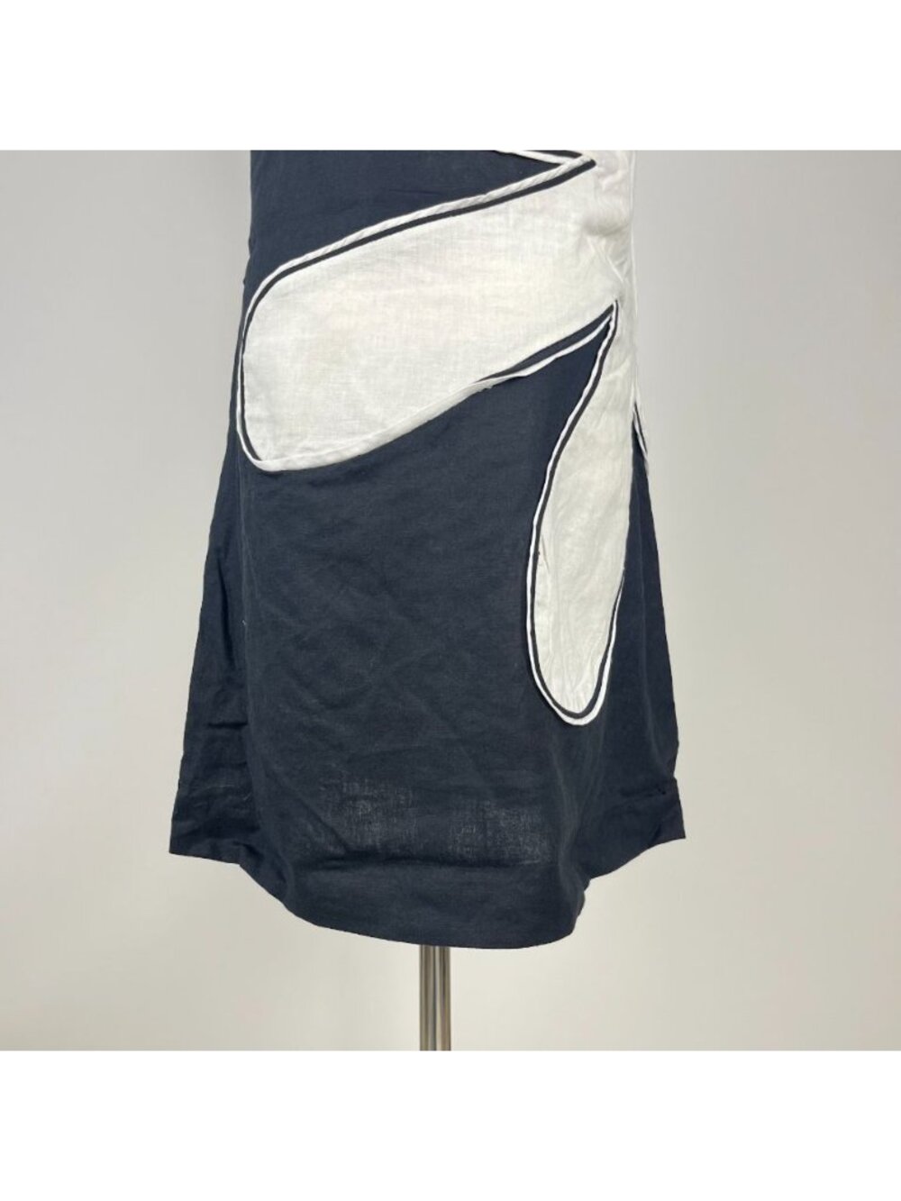 NWOT Farm Rio x Anthropologie One-Shoulder Linen Blend Flower Mini Dress Size L - Picture 11 of 16